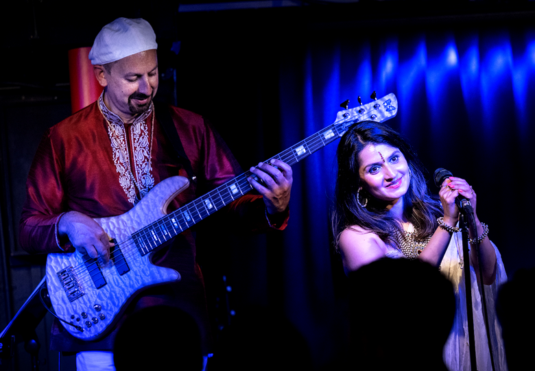 Bassist Shez Raja and singer Japjit Kaur at Pizza Express Jazz Club - Photo by Tatiana Gorilovsky