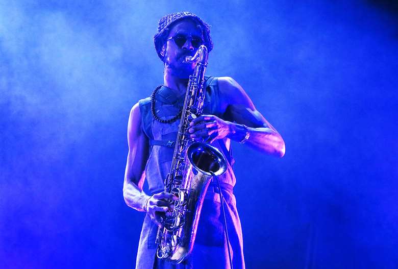 Shabaka Hutchings lifts off with Comet Is Coming - Photo by Tony Benjamin