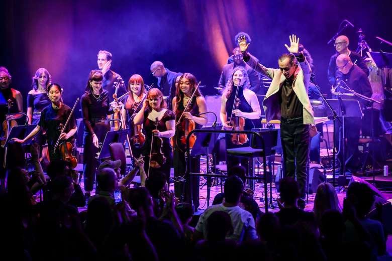 Arthur Verocai conducts the Nu Civilisation Orchestra – Photos courtesy Tomorrow's Warriors / Graeme Miall