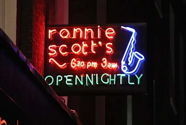 The iconic Ronnie Scott's sign