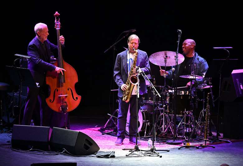 L-R: Dave Holland, Chris Potter and Eric Harland at Barbican - Photos by Mark Allan