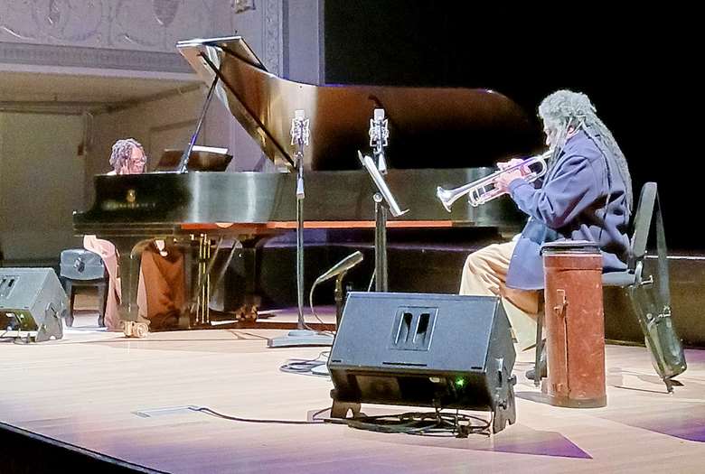 Amina Claudine Myers and Wadada Leo Smith at the Roulette - Photo by Andrey Henkin