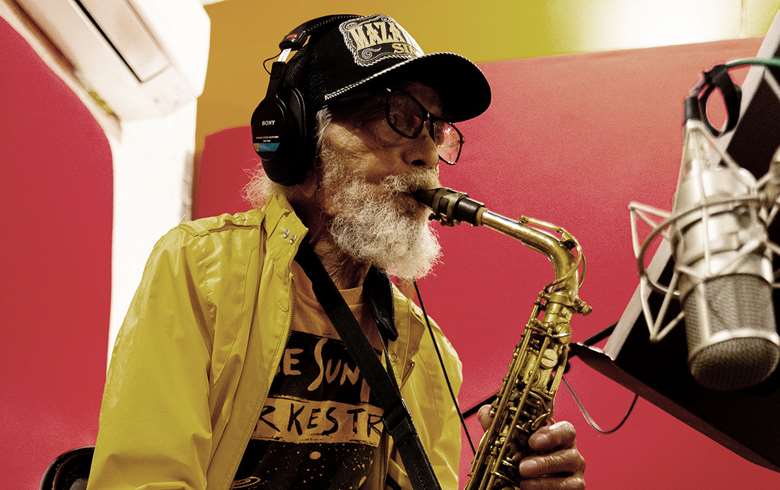 Marshall Allen in the studio – Photo © Ayana Wildgoose