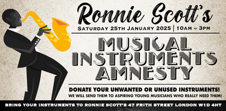 Ronnie Scott’s Announces New Musical Instrument Amnesty