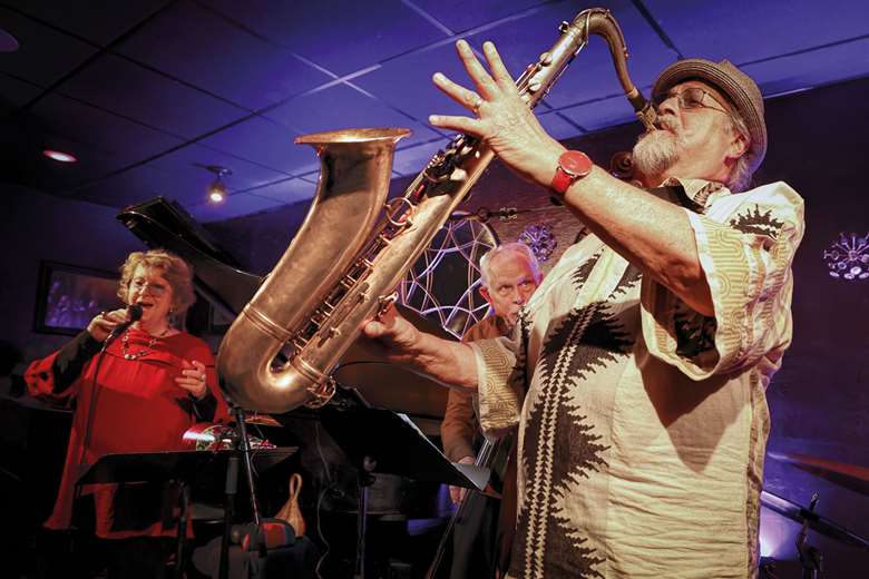 Joe Lovano blowing in full flow