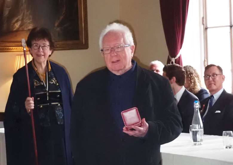 Henry Lowther receiving his Musicians' Company Lifetime Achievement Award