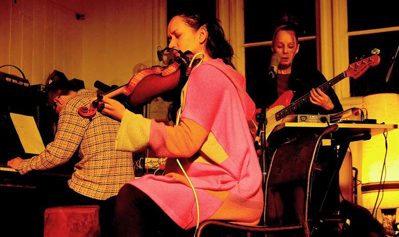 L-R: Elliot Galvin, Mandira de Saram and Ruth Goller - Photo by Tony Benjamin