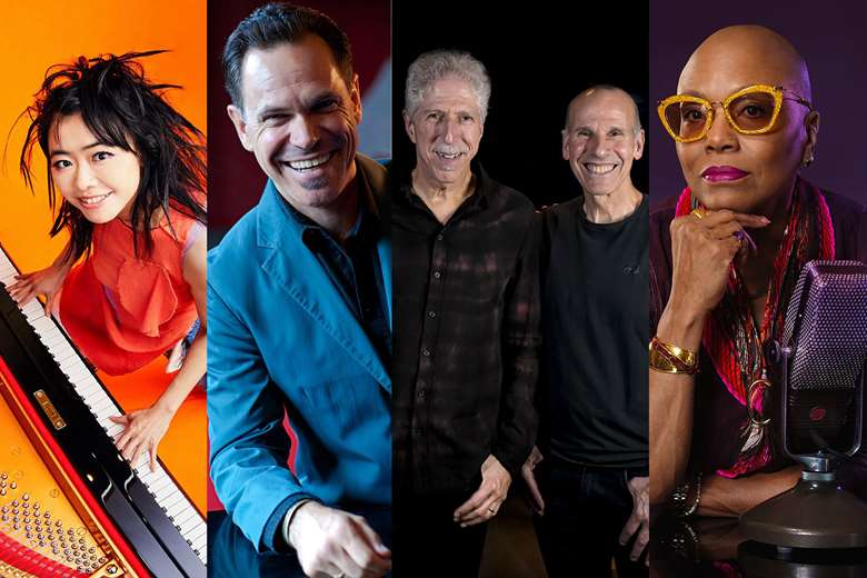 L-R: Hiromi, Kurt Elling, Bob Mintzer, Russell Ferrante and Dee Dee Bridgewater